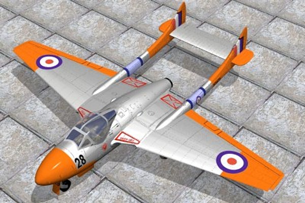 3d model havilland vampire t11 - De Havilland Vampire T11 by pbratt